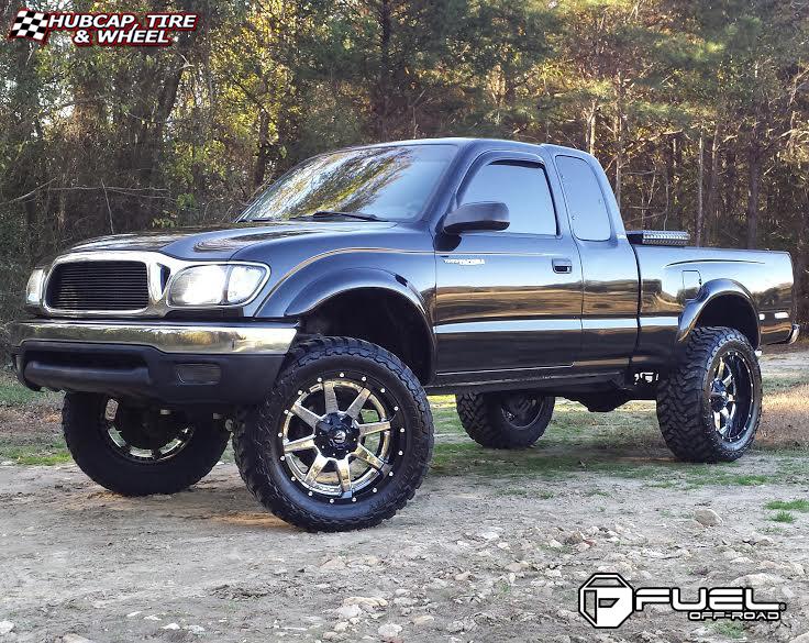 vehicle gallery/toyota tacoma fuel maverick d260 0X0  Chrome with Gloss Black Lip wheels and rims